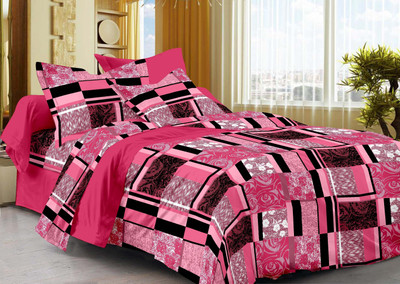 50% OFF on La Fleur Cotton Geometric Double Bedsheet