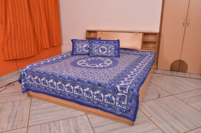 52% OFF on Furry Cotton Printed Double Bedsheet