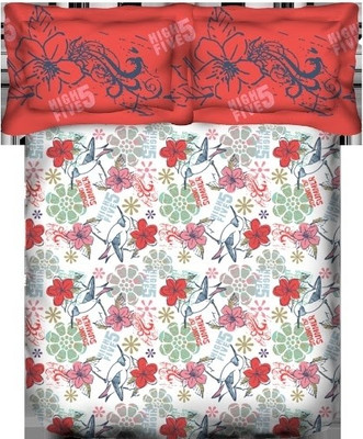 Trident Cotton Printed Queen Bedsheet Trident Cotton Printed Queen Bedsheet
