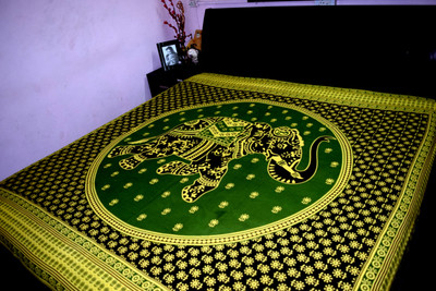 57% OFF on Rajasthani Decor Cotton Printed Double Bedsheet