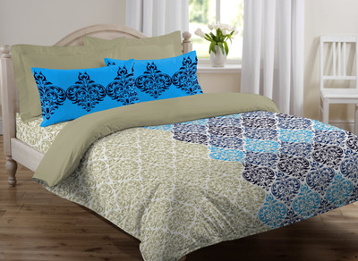 10% OFF on JCT HOMES Cotton Floral Double Bedsheet