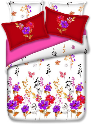 30% OFF on Birla Century Cotton Floral Double King Bedsheet