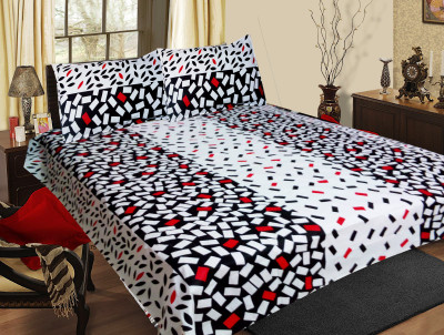 68% OFF on Homefab India Cotton Printed Double Bedsheet 1 Bedsheet, 2 Pillow Covers, Multicolor