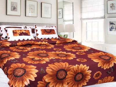 56% OFF on Z Decor Cotton Floral Double Bedsheet