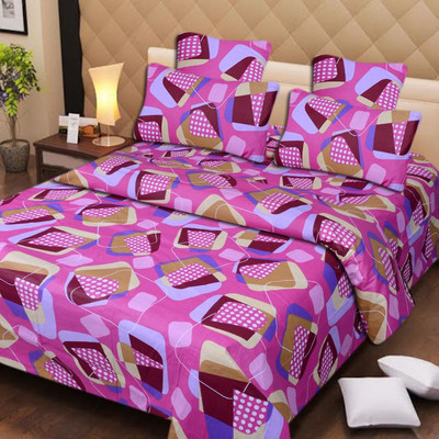 59% OFF on Iws Cotton Printed Double Bedsheet 1 Bedsheet, 2 Pillow Cover, Multicolor
