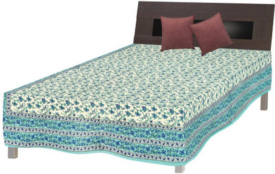 56% OFF on RajLaxmi Cotton Checkered Single Bedsheet