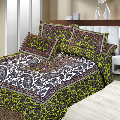 50% OFF on Aapno Rajasthan Cotton Paisley Double Bedsheet