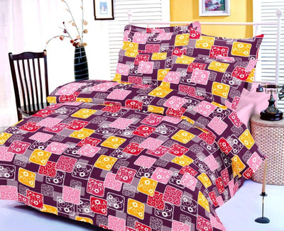 53% OFF on meSleep Cotton Floral Queen Bedsheet