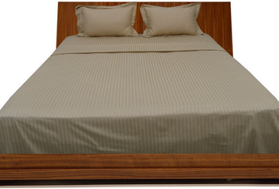 5% OFF on LNT Cotton Striped Single Bedsheet
