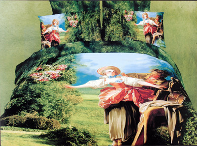 43% OFF on Valtellina Cotton Graphic King Bedsheet