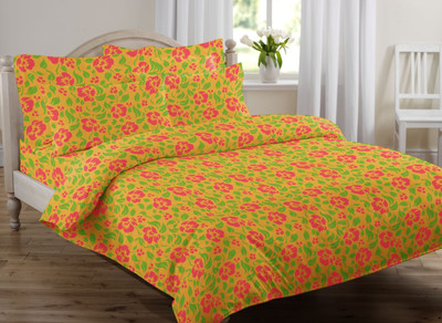 41% OFF on Qubz Cotton Printed Queen Bedsheet