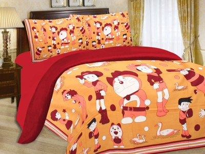 20% OFF on Floroscent Cotton Graphic Double Bedsheet