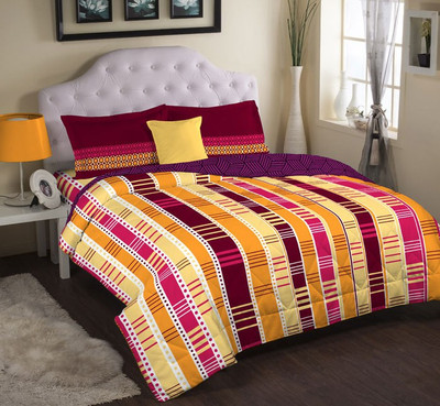 Portico New York Cotton Abstract King Bedsheet 1 Bed Sheet, 2 Pillow Covers, Multicolor Portico New York Cotton Abstract King Bedsheet 1 Bed Sheet, 2 Pillow Covers, Multicolor