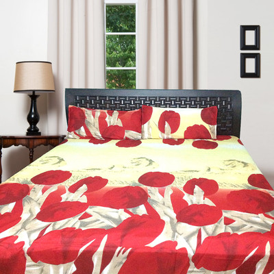 70% OFF on Finc Polycotton Graphic Double Bedsheet