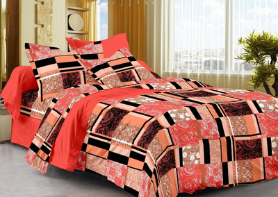 50% OFF on La Fleur Cotton Geometric Double Bedsheet
