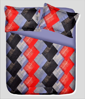 14% OFF on RR Textile House Cotton, Satin Printed Double Bedsheet 1 Bedsheet, 2 PillowCover, Black