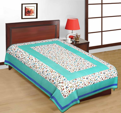 60% OFF on RajLaxmi Cotton Checkered Single Bedsheet 1 Bed Sheet, Multicolor