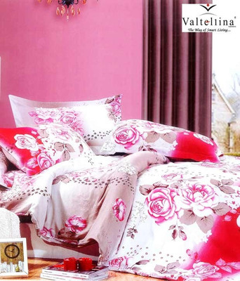 60% OFF on Valtellina Cotton Floral Double Bedsheet