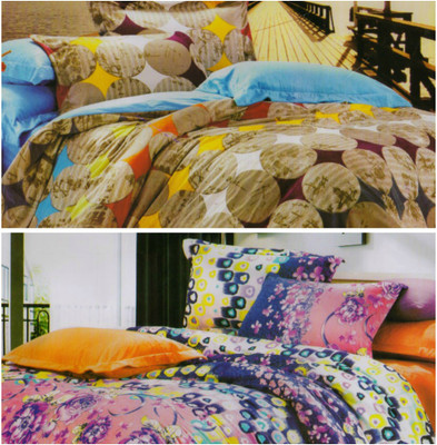 59% OFF on Enogme Polyester Floral Double Bedsheet
