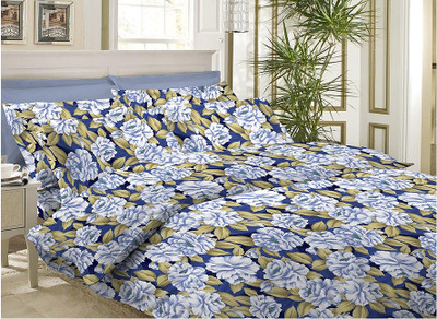 Bombay Dyeing Cotton Printed Single Bedsheet 1 Pillow Cover, 1 Bedsheet