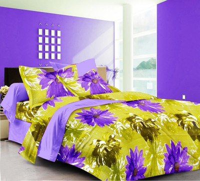 53% OFF on Sparkk Home Cotton Printed Double Bedsheet