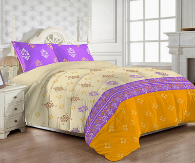 MYCK Cotton Floral King Bedsheet