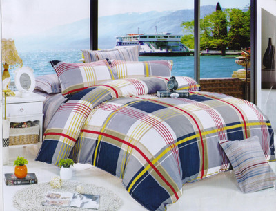 43% OFF on Gran Cotton Checkered King Bedsheet