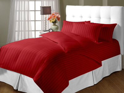 19% OFF on Blush Cotton Solid Double King Bedsheet