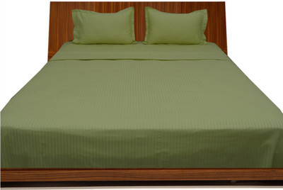 5% OFF on LNT Cotton Striped Single Bedsheet