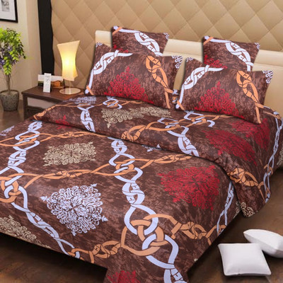 59% OFF on Iws Cotton Printed Double Bedsheet 1 Bedsheet, 2 Pillow Cover, Multicolor