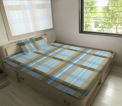 50% OFF on Hemlines Cotton Checkered Single Bedsheet