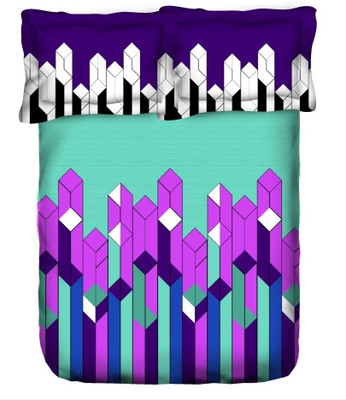 30% OFF on Weaves Cotton Abstract Double Bedsheet