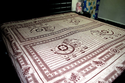 30% OFF on Rajasthani Decor Cotton Printed Double Bedsheet