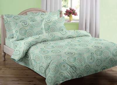 37% OFF on Qubz Cotton Printed Queen Bedsheet