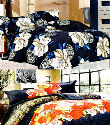 50% OFF on Fablooms Polycotton Floral Double Bedsheet