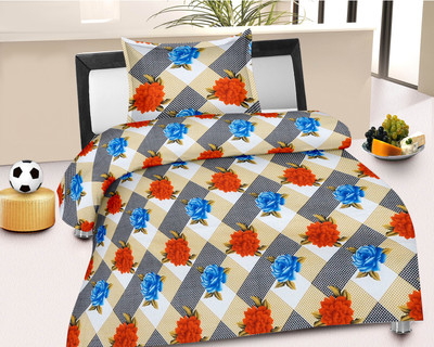 25% OFF on Caps Cotton Self Design Single Bedsheet