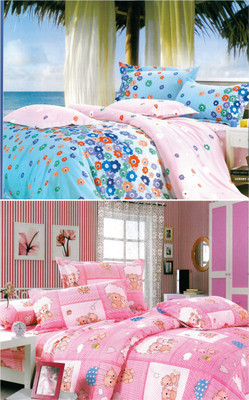 49% OFF on Fabhomes Polycotton Floral Double King Bedsheet