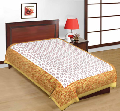 50% OFF on RajLaxmi Cotton Checkered Single Bedsheet 1 Bed Sheet, Brown