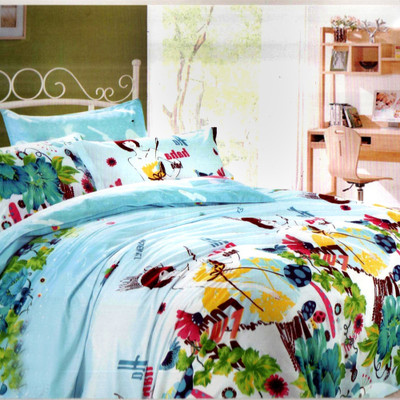 50% OFF on Aapno Rajasthan Cotton Abstract Double Fitted Bedsheet