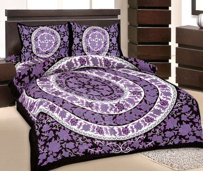 50% OFF on Rangasthali Cotton Printed Double Bedsheet 1 Bedsheets X 2 Pillow cover, Multicolor