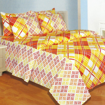 64% OFF on Looms of India Cotton Double Bedsheet 1 Bedsheet, 2 Pillow Covers, Multicolor