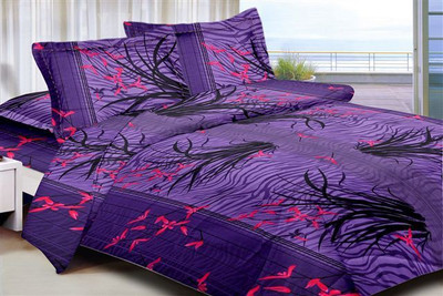 50% OFF on Aalidhra Techtex Cotton Printed Double Bedsheet