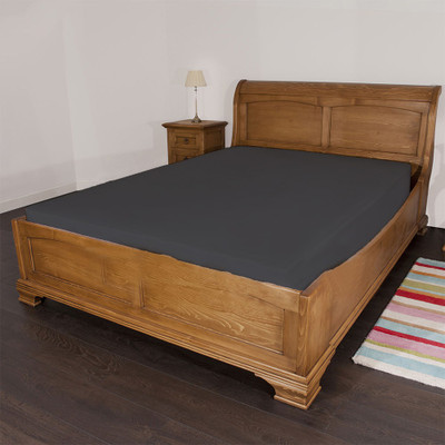 21% OFF on Scala Cotton Solid King Fitted Bedsheet