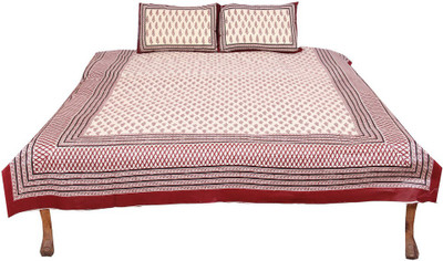 55% OFF on Chhipaprints Cotton Floral Double King Bedsheet