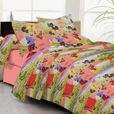 55% OFF on Lali Prints Cotton Floral Double Bedsheet