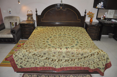 60% OFF on Lal Haveli Cotton Embroidered Double Bedsheet