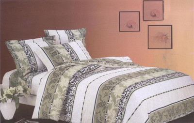 43% OFF on Gran Cotton Abstract Double Bedsheet
