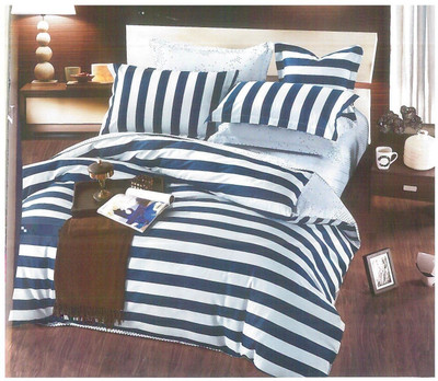23% OFF on Ross Luxury Living Cotton Striped Double Bedsheet