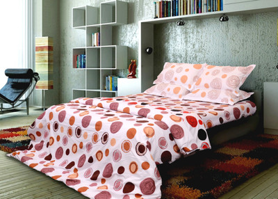 25% OFF on Mark Home Cotton Printed Double Bedsheet Brown