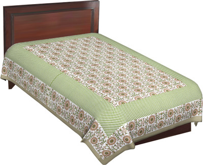 56% OFF on RajLaxmi Cotton Checkered Single Bedsheet